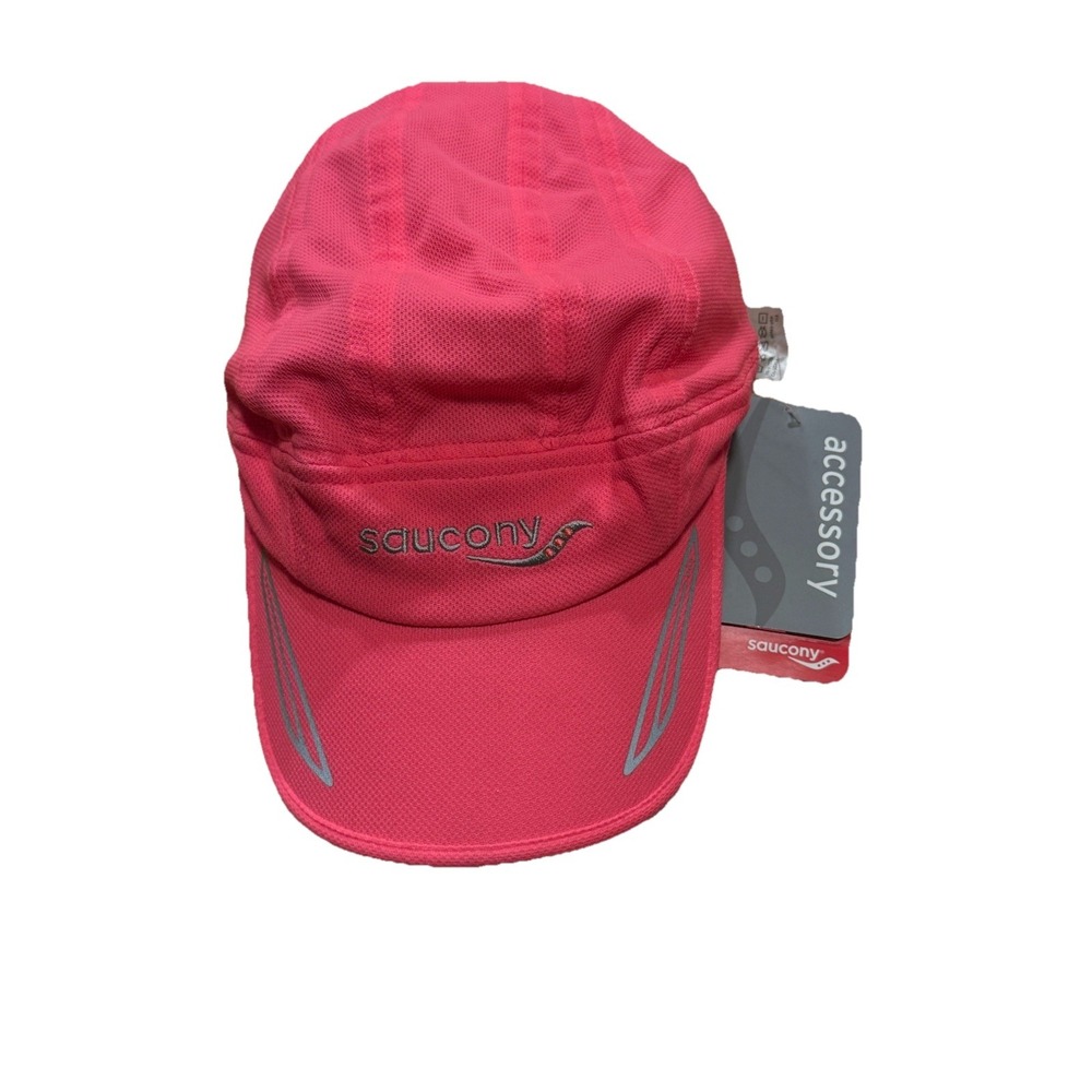 Saucony‎ Vizi Pro Hat Pink Unisex Running Cap Adjustable O/S Lightweight NWT